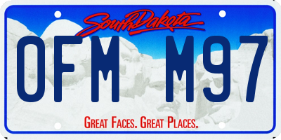 SD license plate 0FMM97