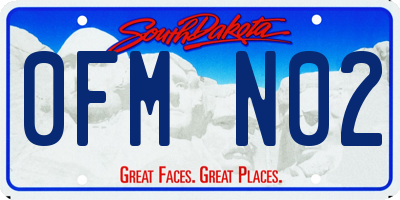SD license plate 0FMN02