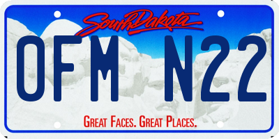 SD license plate 0FMN22