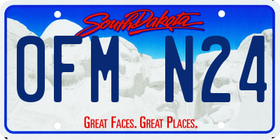 SD license plate 0FMN24