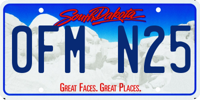 SD license plate 0FMN25