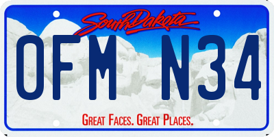 SD license plate 0FMN34