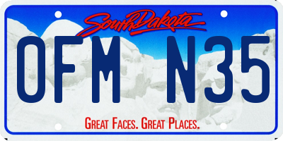 SD license plate 0FMN35