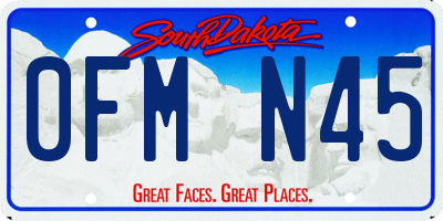 SD license plate 0FMN45
