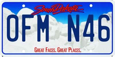 SD license plate 0FMN46