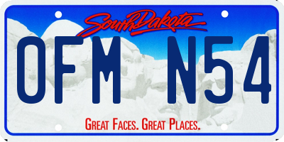 SD license plate 0FMN54
