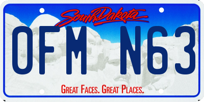 SD license plate 0FMN63