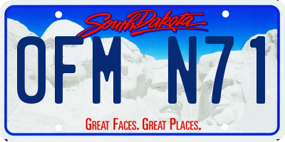 SD license plate 0FMN71