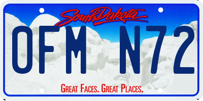 SD license plate 0FMN72
