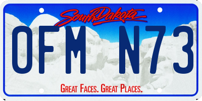SD license plate 0FMN73