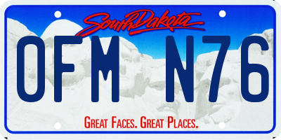 SD license plate 0FMN76