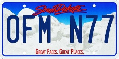 SD license plate 0FMN77