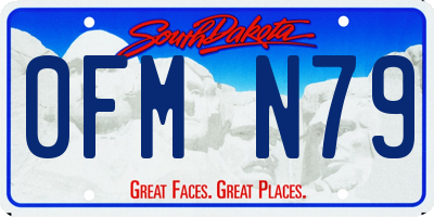 SD license plate 0FMN79