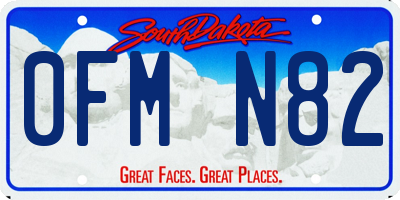 SD license plate 0FMN82