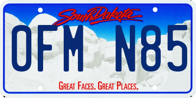 SD license plate 0FMN85
