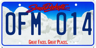 SD license plate 0FMO14