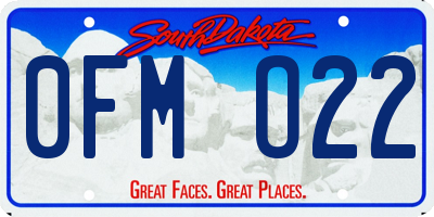 SD license plate 0FMO22