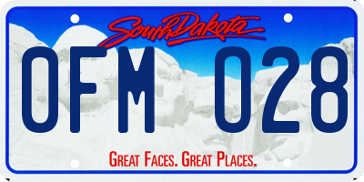 SD license plate 0FMO28