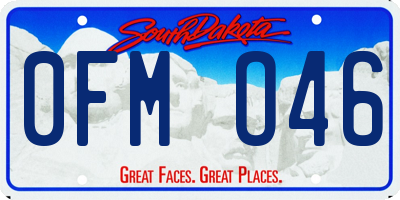 SD license plate 0FMO46