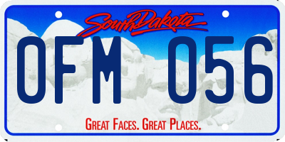 SD license plate 0FMO56