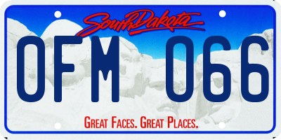 SD license plate 0FMO66