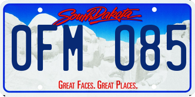SD license plate 0FMO85