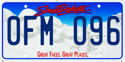 SD license plate 0FMO96
