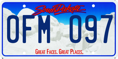 SD license plate 0FMO97