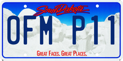 SD license plate 0FMP11