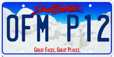 SD license plate 0FMP12