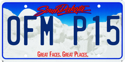 SD license plate 0FMP15