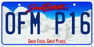 SD license plate 0FMP16