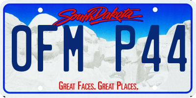 SD license plate 0FMP44