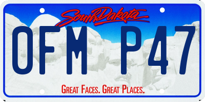 SD license plate 0FMP47