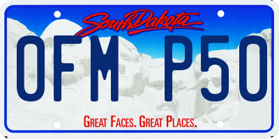 SD license plate 0FMP50