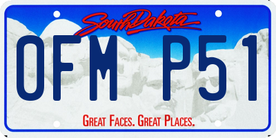 SD license plate 0FMP51