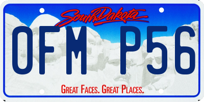 SD license plate 0FMP56