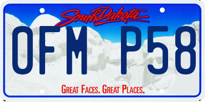 SD license plate 0FMP58