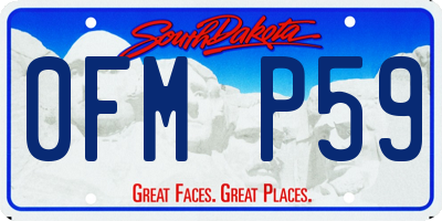SD license plate 0FMP59
