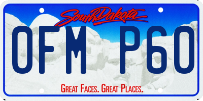 SD license plate 0FMP60