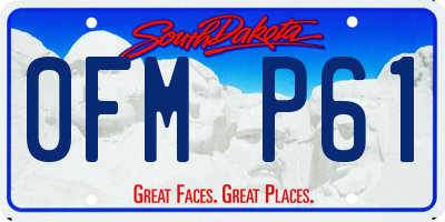 SD license plate 0FMP61