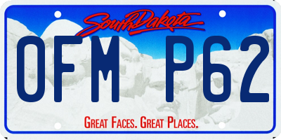 SD license plate 0FMP62