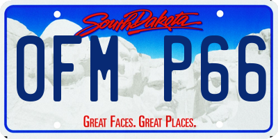 SD license plate 0FMP66