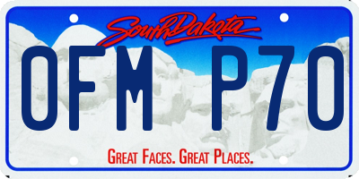 SD license plate 0FMP70