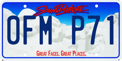 SD license plate 0FMP71