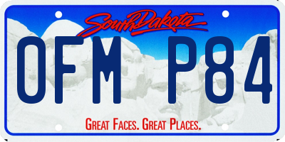 SD license plate 0FMP84