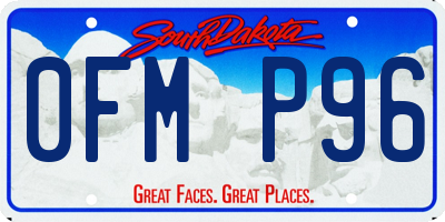 SD license plate 0FMP96