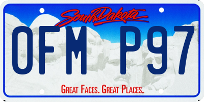 SD license plate 0FMP97