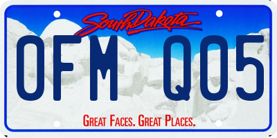 SD license plate 0FMQ05