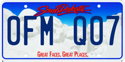 SD license plate 0FMQ07